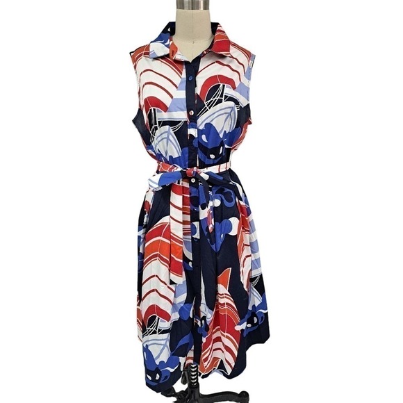 Talbots Dresses & Skirts - Talbots RWB polished Cotton shirt dress Plus size 16